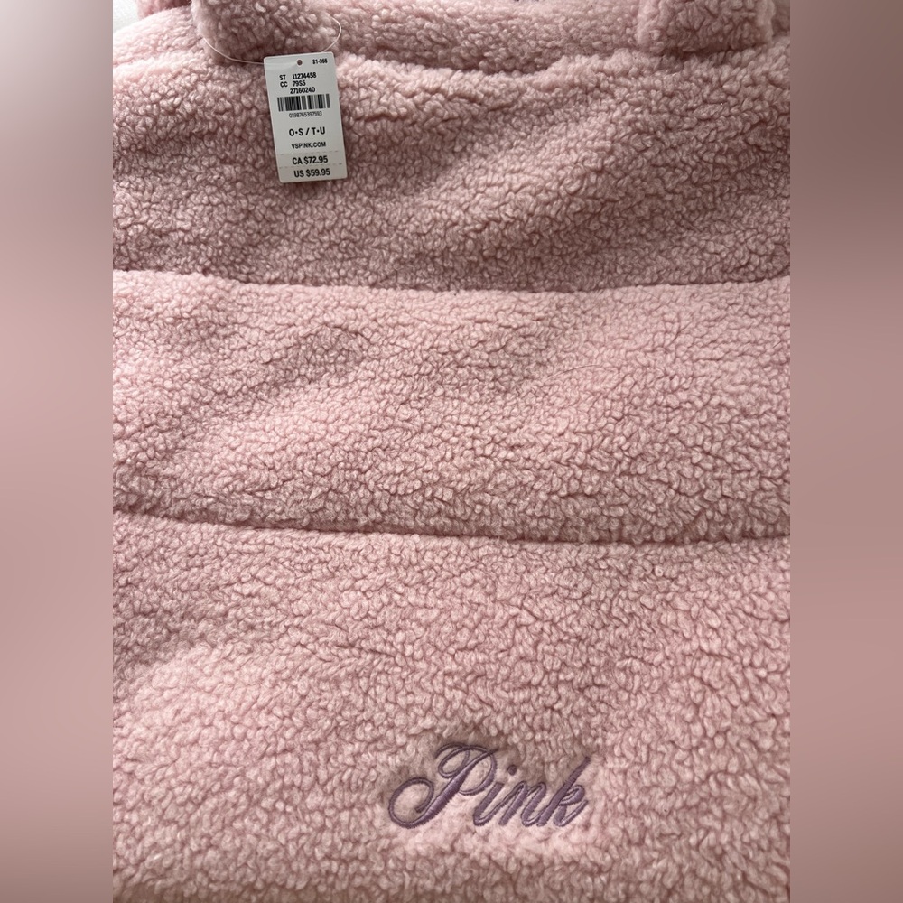 Victorias Secret PINK Sherpa Tote Weekender Bag New - Picture 3 of 5